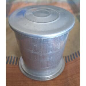 Aluminum Collapsible Folding Cup- Travel- Camping- Hiking- Etc. Very clean